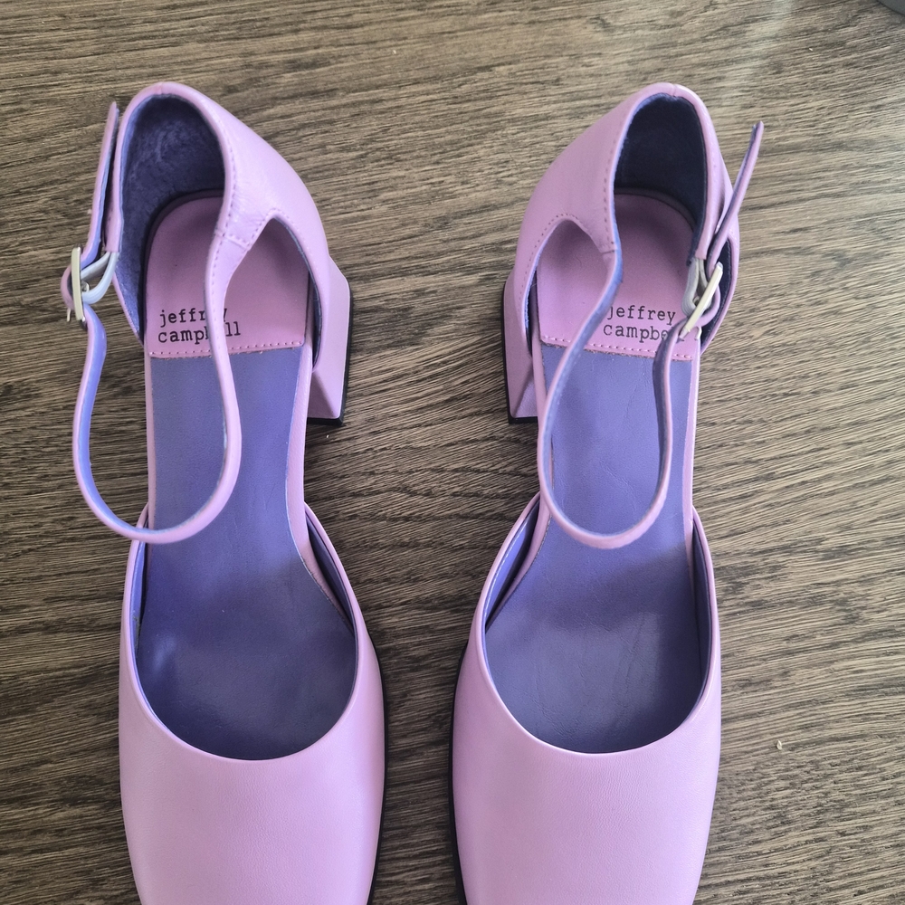 Jeffrey Campbell Purple Block Heel Shoes - Picture 5 of 6